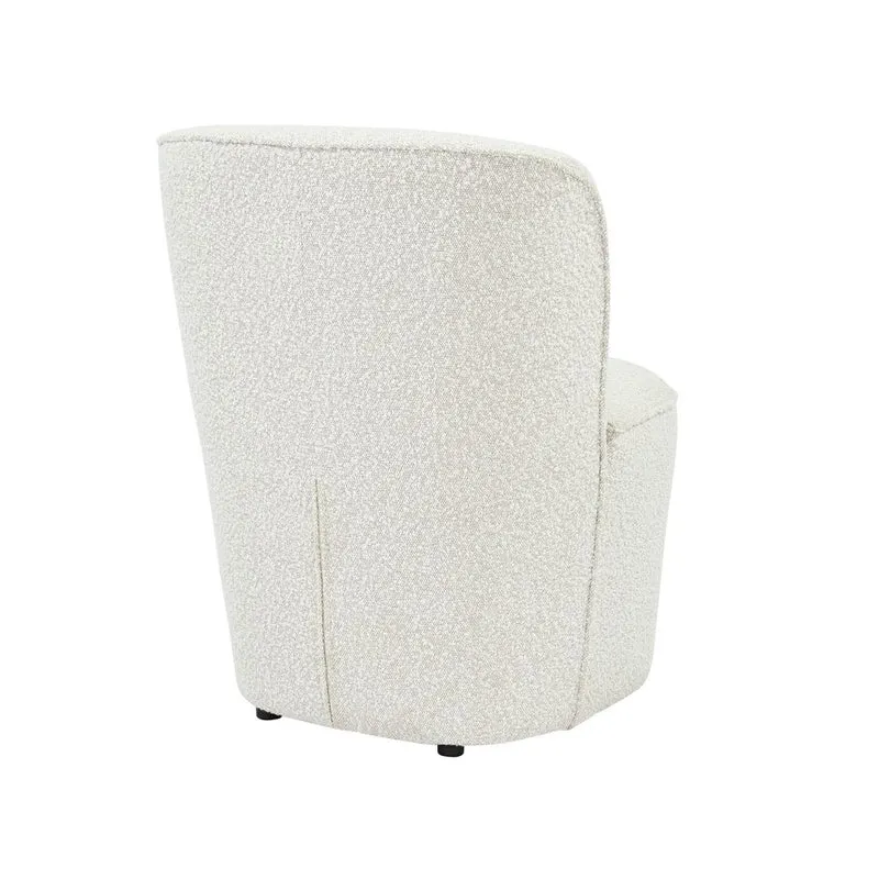 Fauteuil en bouclette écru
