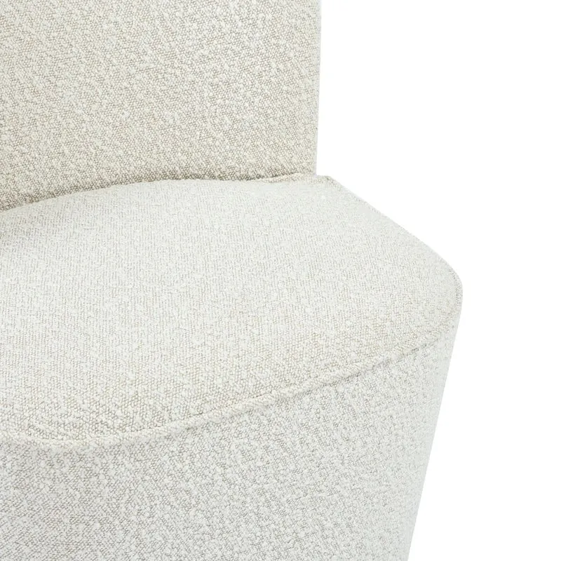 Fauteuil en bouclette écru