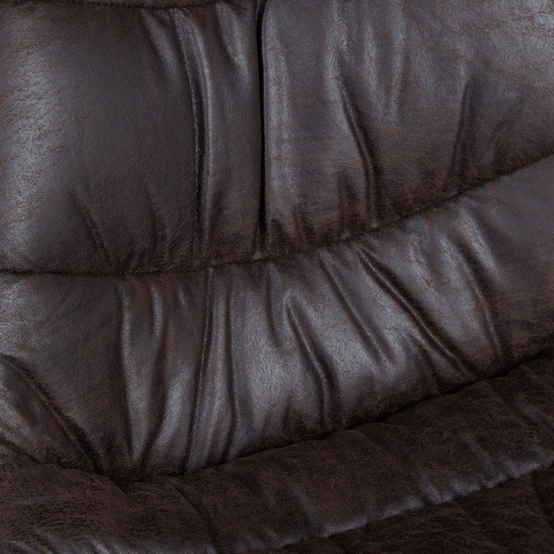 Chaise marron pied métal gris