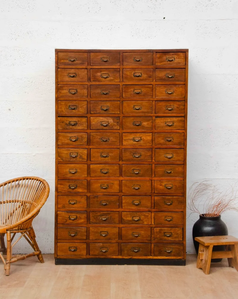 Fernand, le meuble de métier indien en teck N°446