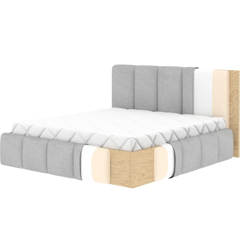 Lit 180x200 sommier inclus Klaus Velours Bleu foncé