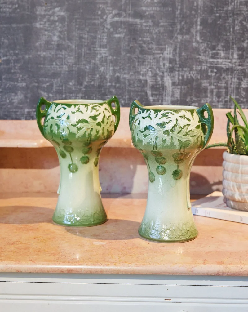 Alix, la paire de vases en faïence Art déco N°1161