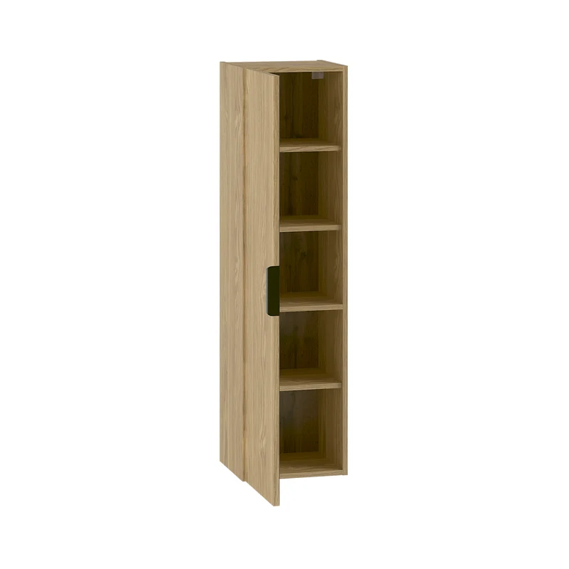 Ensemble meuble double vasque encastrée 120cm et colonne Astrid Bois
