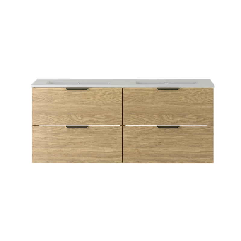 Meuble double vasque encastrée 120cm Astrid Bois