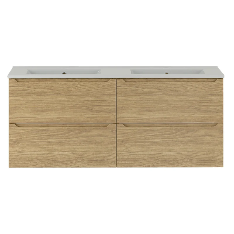 Meuble double vasque encastrée 120cm Viggo Bois