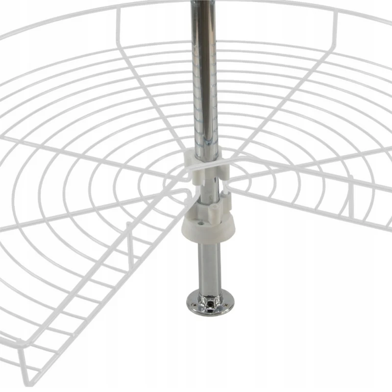 Carrousel de rangement d'angle 3/4 pour placard de cuisine système - 690mm - Blanc