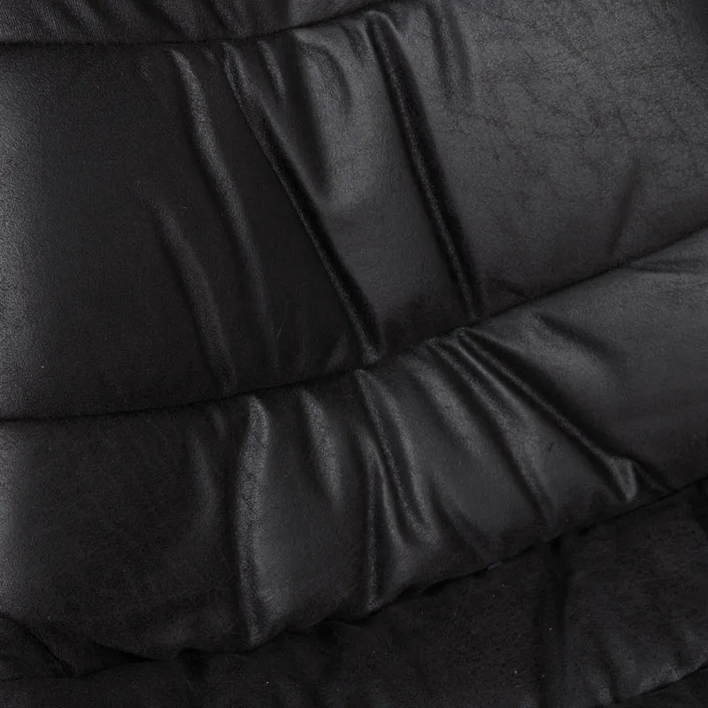 Chaise noire pied métal chromé