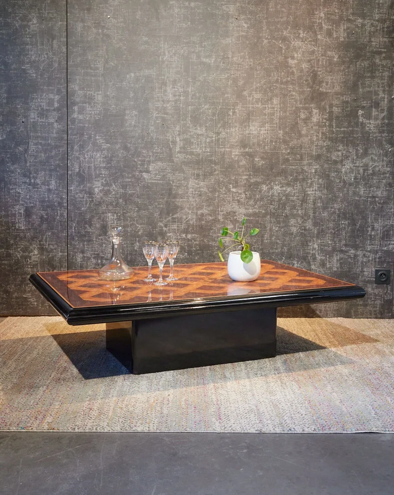 Léonie, la table basse en ronce de noyer N°1152