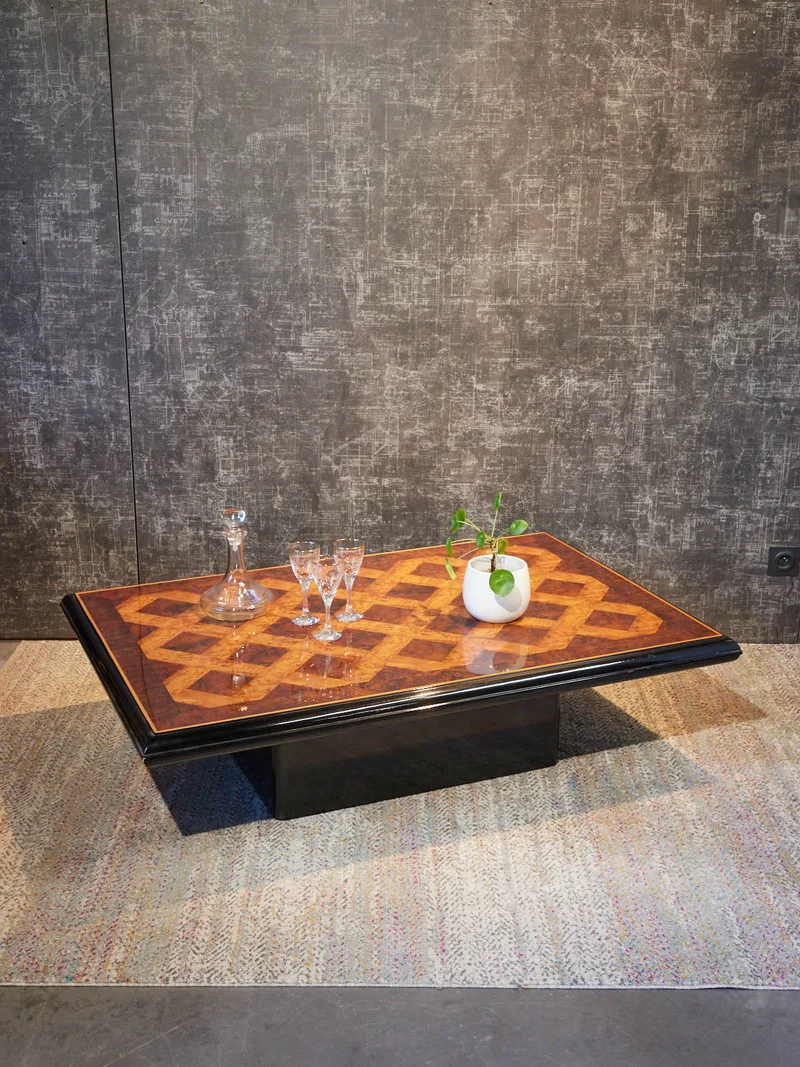 Léonie, la table basse en ronce de noyer N°1152