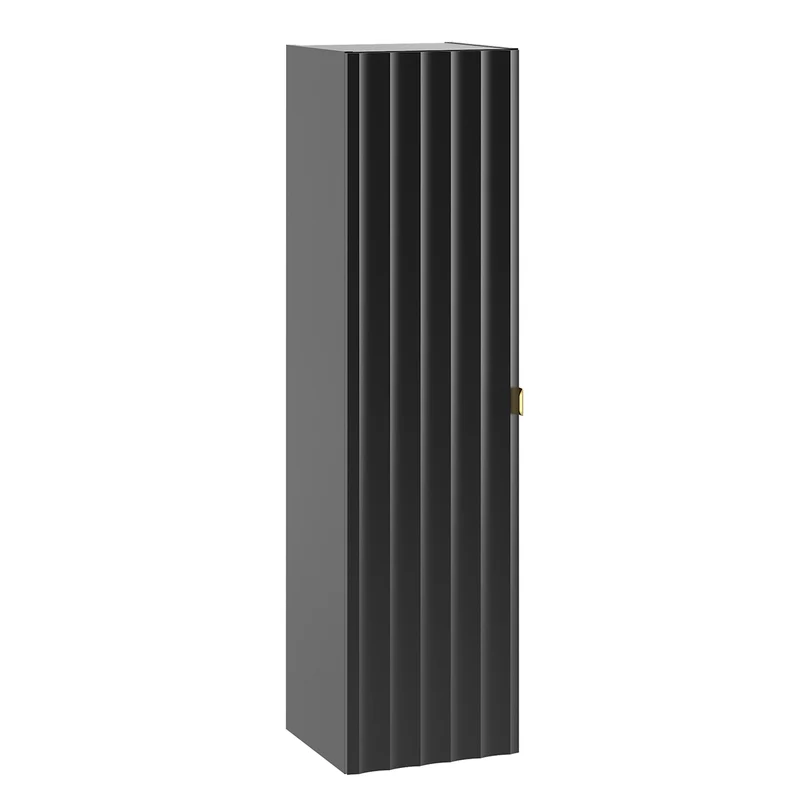 Ensemble meuble double vasque encastrée 120cm et colonne Lexa Noir