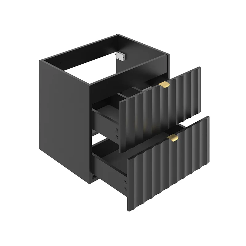 Meuble double vasque encastrée 120cm Lexa Noir