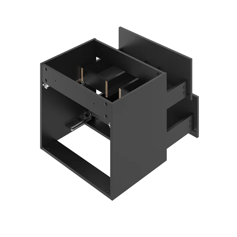 Meuble double vasque encastrée 120cm Lexa Noir