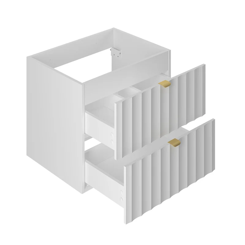 Meuble double vasque encastrée 120cm Lexa Blanc