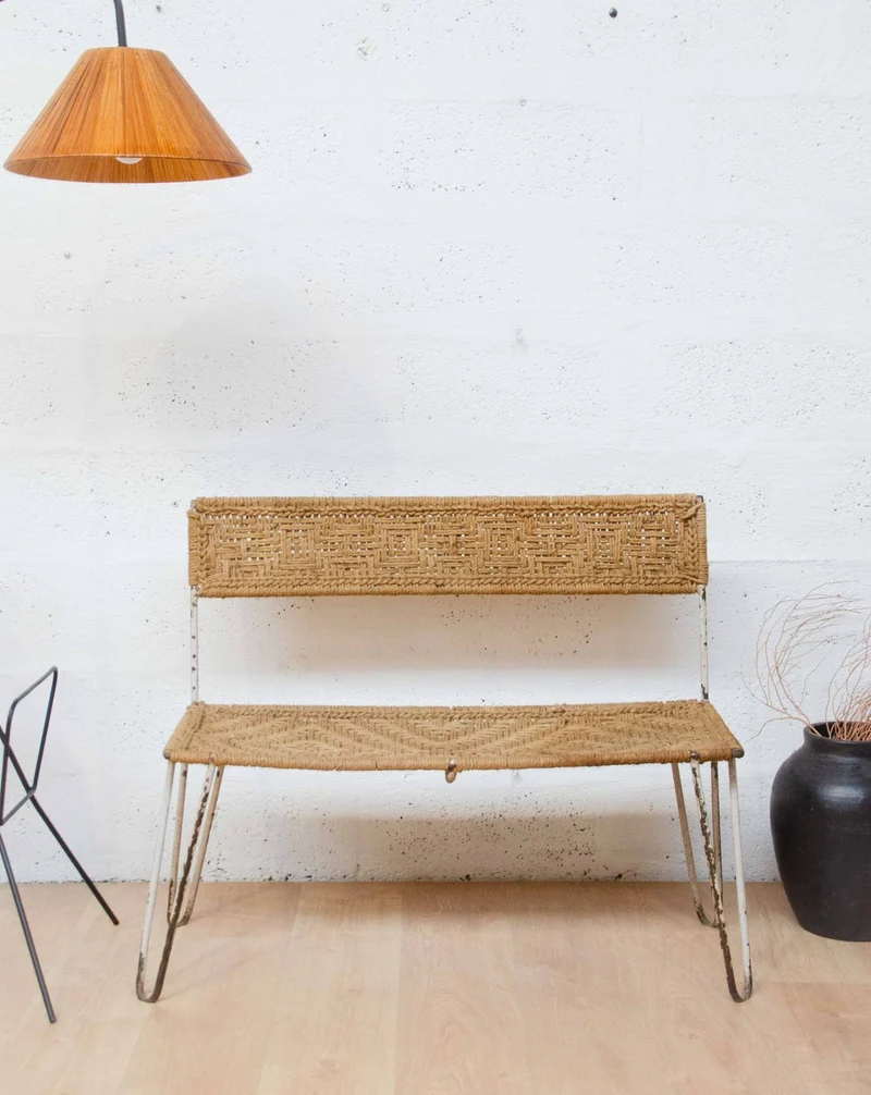 Martine, la banquette indienne en jute N°66