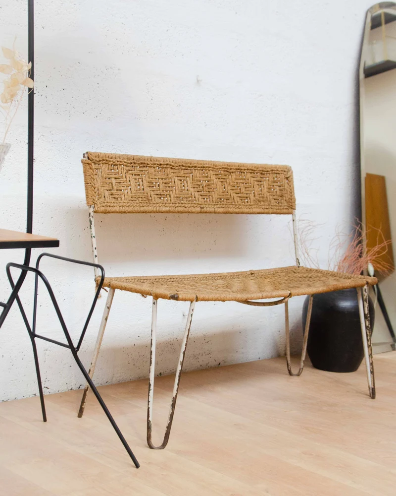 Martine, la banquette indienne en jute N°66