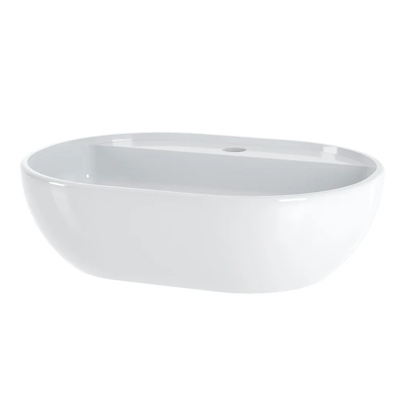 Ensemble meuble simple vasque 80cm et colonne Teren Blanc