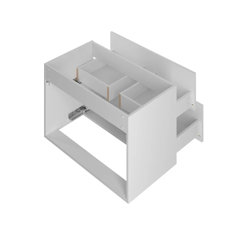 Meuble sous-vasque 80cm plan de toilette Teren Blanc