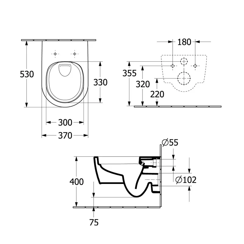 Villeroy & Boch Skyla WC suspendu sans bride