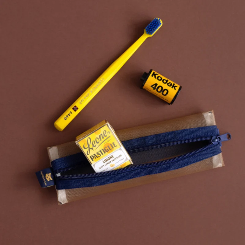 Trousse Kito - Bleu & Camel
