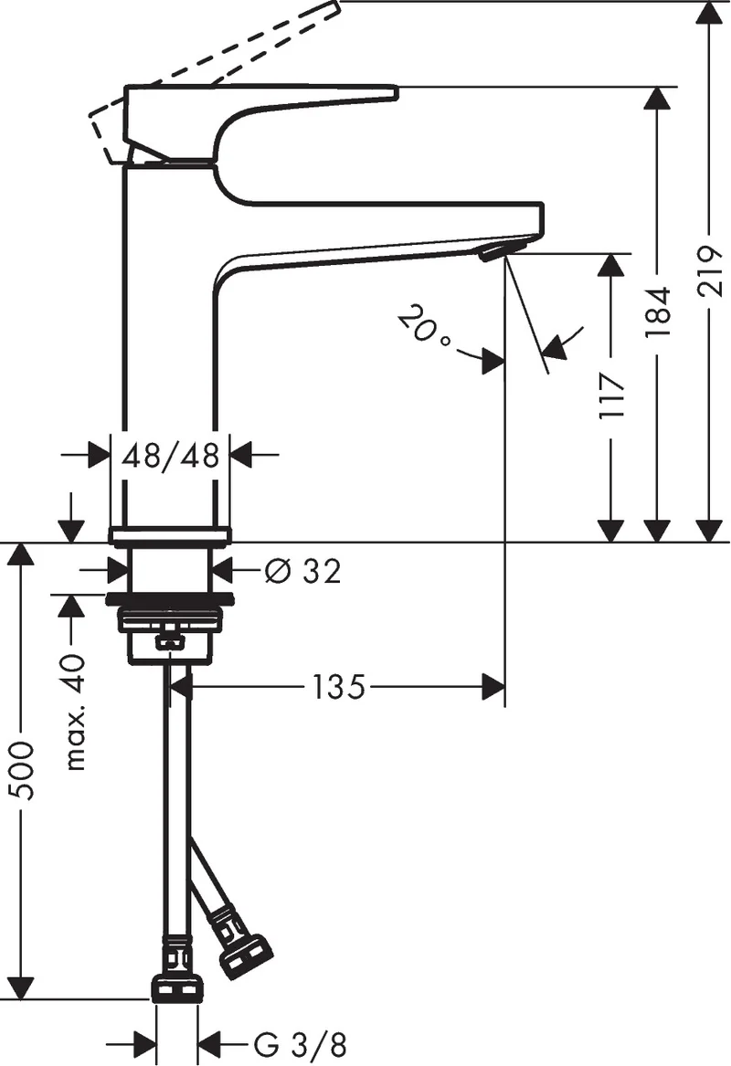 hansgrohe Metropol 110 robinetterie de lavabo