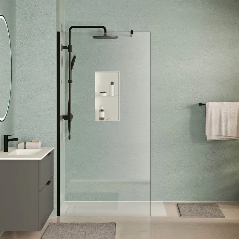 Douche à l'italienne EIRA - verre transparent 8 mm et 10 mm