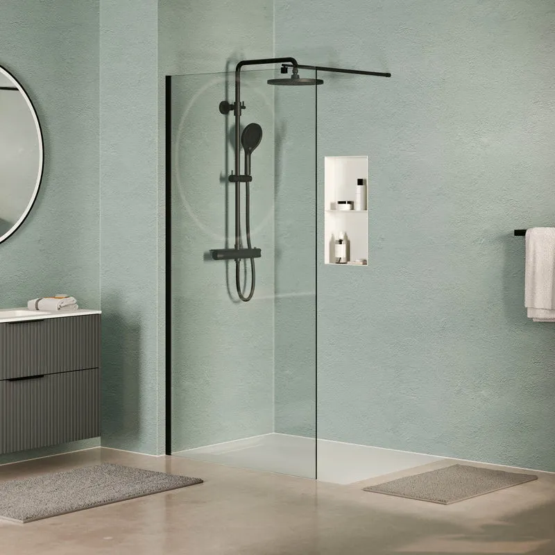 Douche à l'italienne EIRA - verre transparent 8 mm et 10 mm