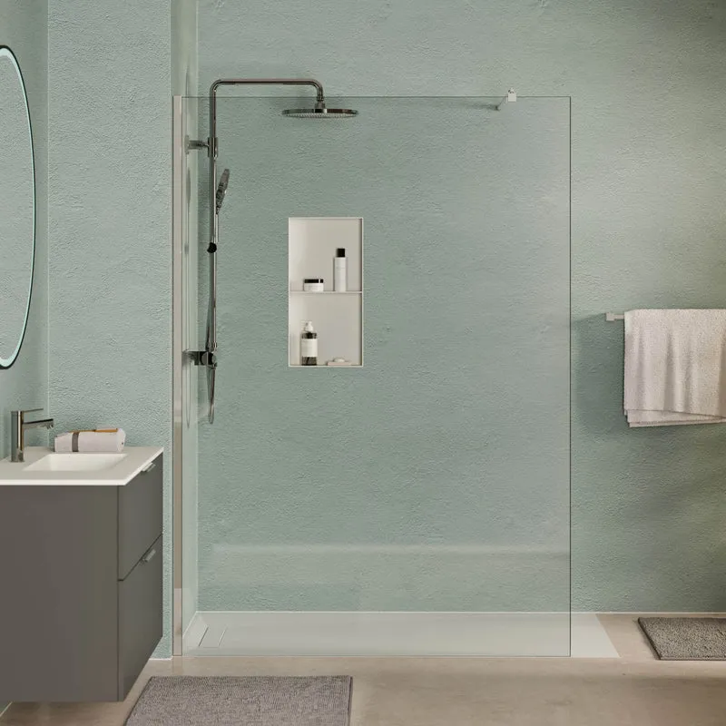Douche à l'italienne EIRA - verre transparent 8 mm et 10 mm