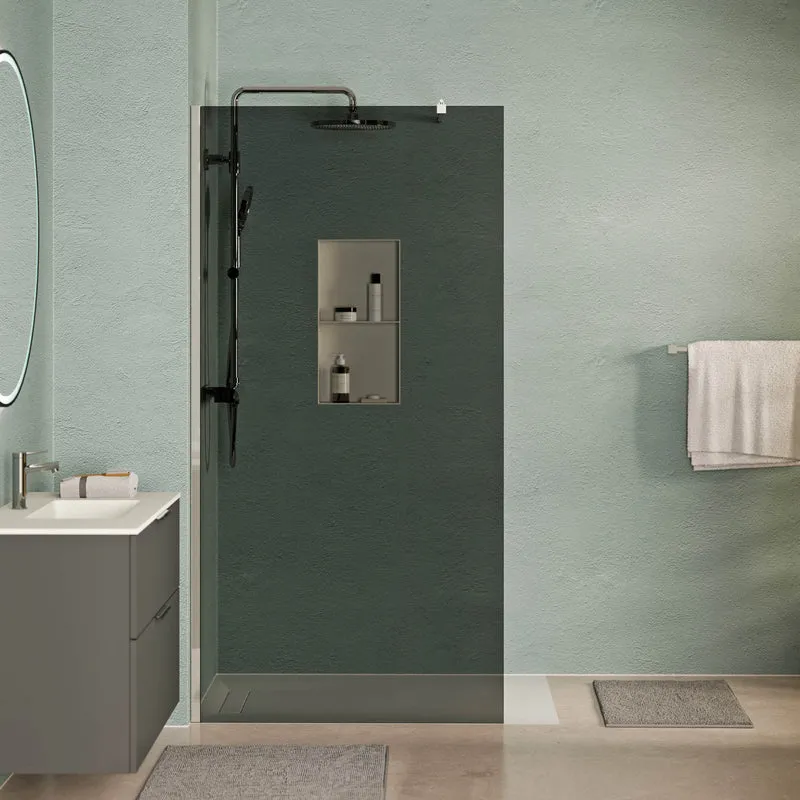 Douche à l’italienne EIRA - Verre gris 8 mm et 10 mm