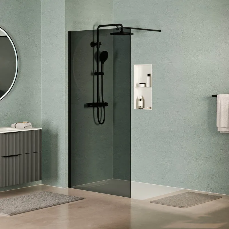 Douche à l’italienne EIRA - Verre gris 8 mm et 10 mm