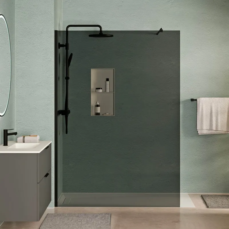 Douche à l’italienne EIRA - Verre gris 8 mm et 10 mm