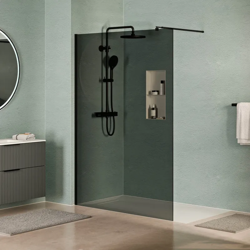 Douche à l’italienne EIRA - Verre gris 8 mm et 10 mm