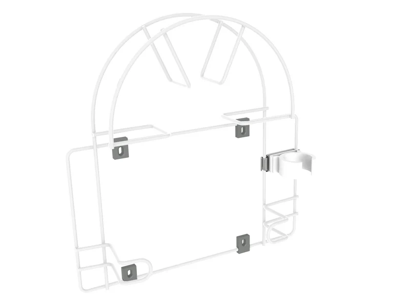 Porte-tuyau d'aspirateur en argent - Petit - Blanc