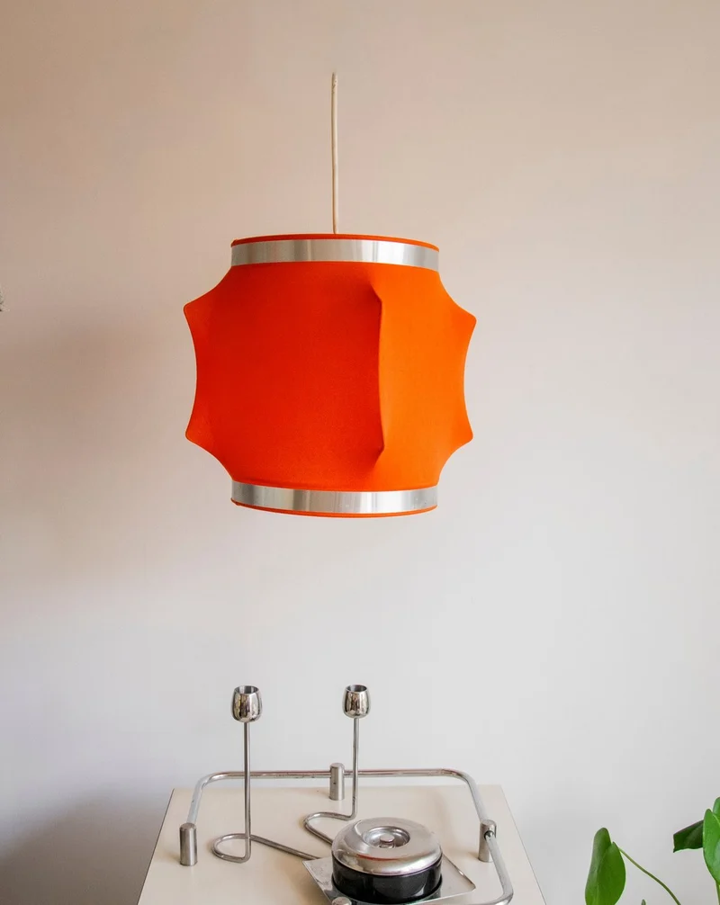 Sonia, la suspension rétro en tissu orange N°314