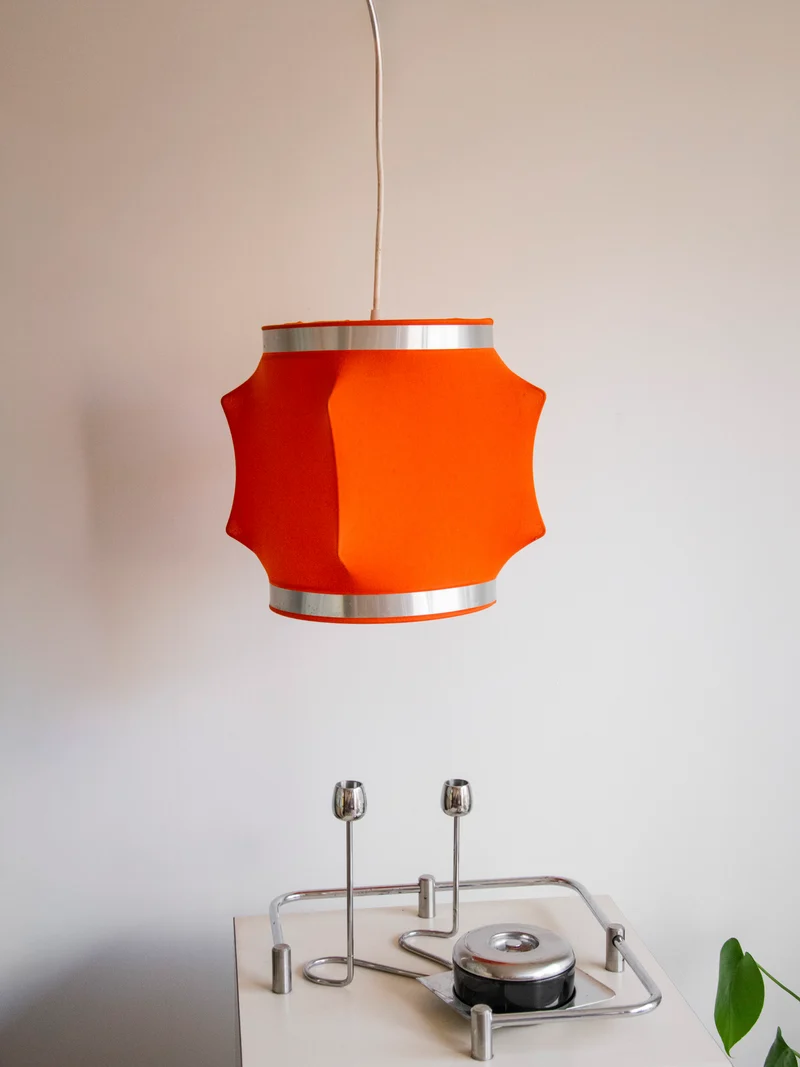 Sonia, la suspension rétro en tissu orange N°314
