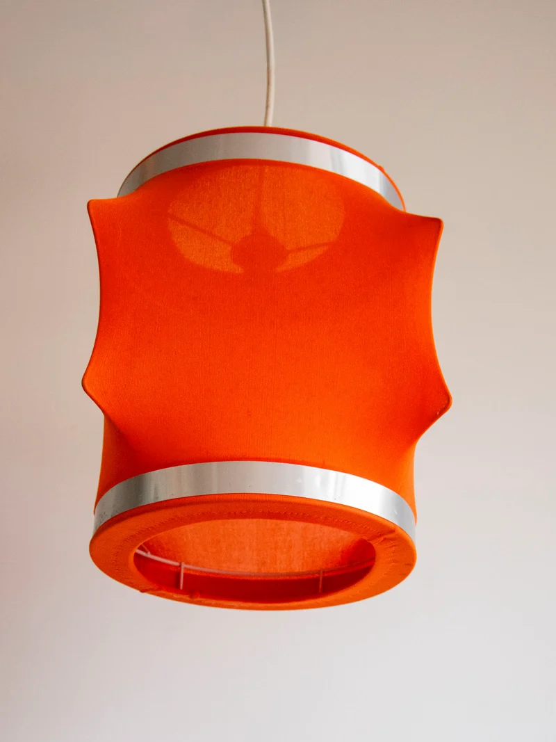 Sonia, la suspension rétro en tissu orange N°314