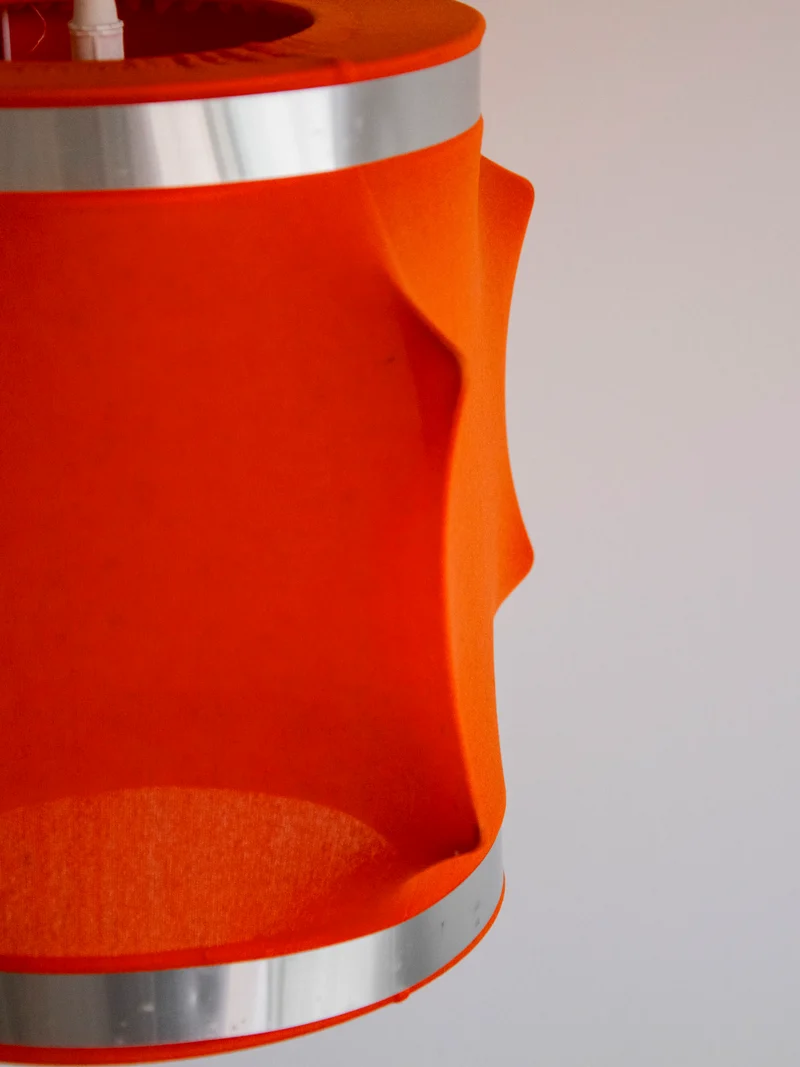 Sonia, la suspension rétro en tissu orange N°314