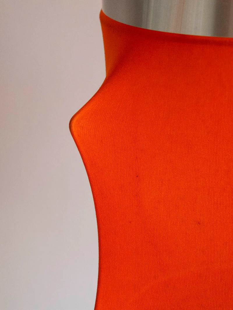 Sonia, la suspension rétro en tissu orange N°314