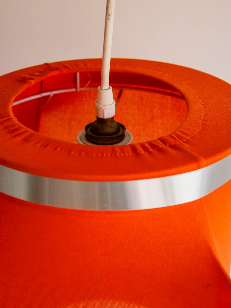 Sonia, la suspension rétro en tissu orange N°314