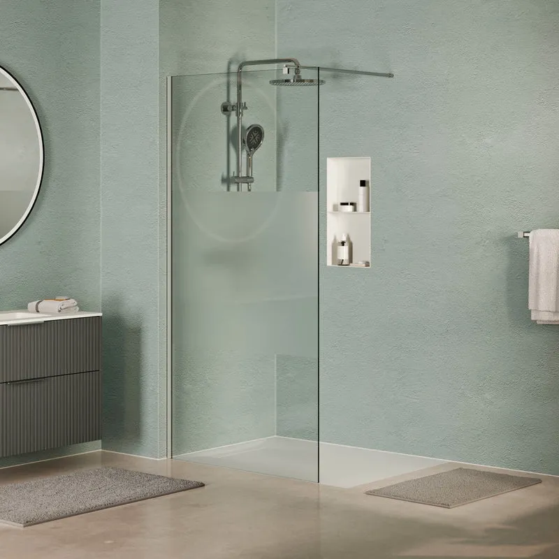 Douche à l'italienne EIRA - bandes en verre dépoli 8 mm et 10 mm