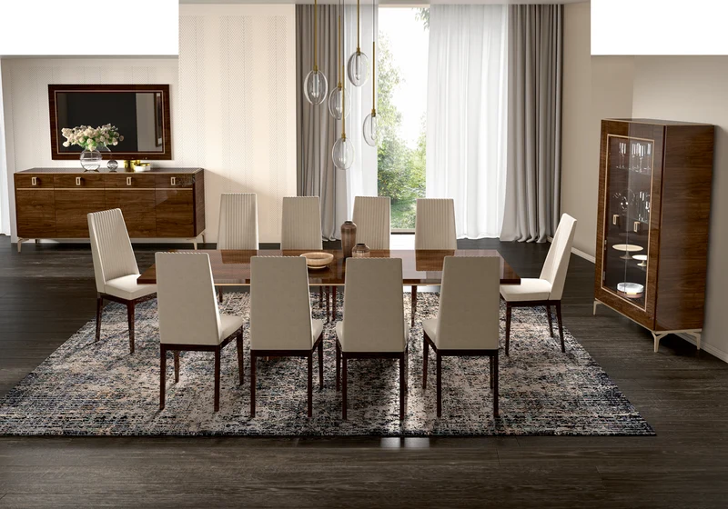 Table à manger 250 cm avec 8 chaises – Eva