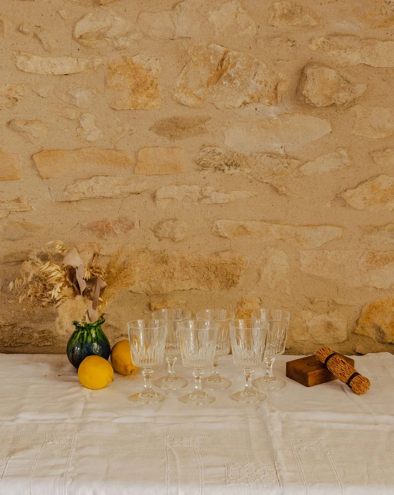 Eugène, le lot de 6 verres en verre transparent N°247