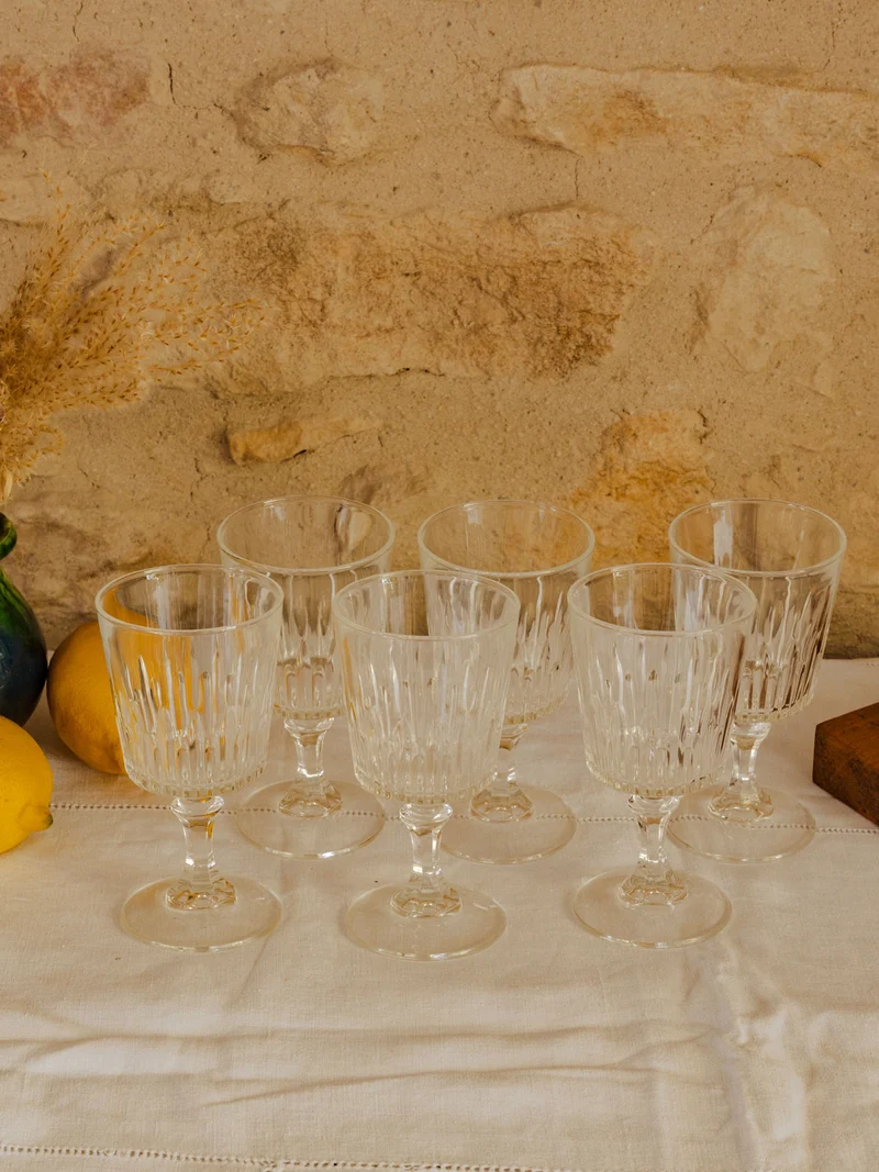 Eugène, le lot de 6 verres en verre transparent N°247