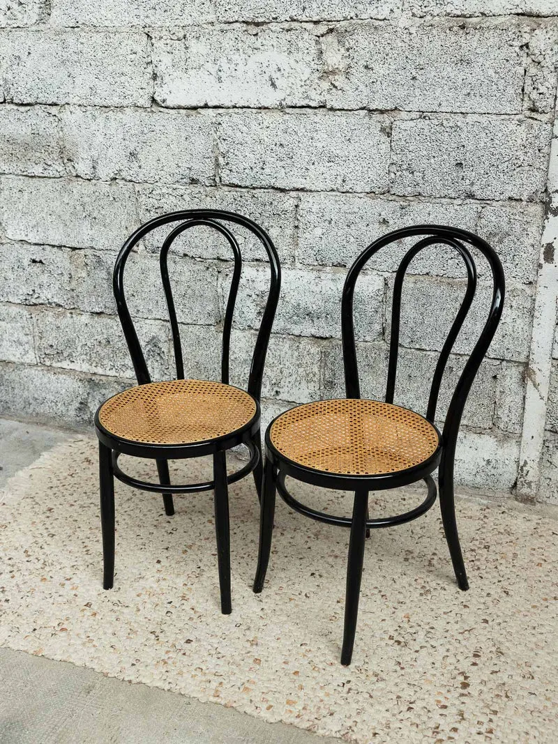 Claude, la paire de chaises esprit Fishel Thonet N°1500