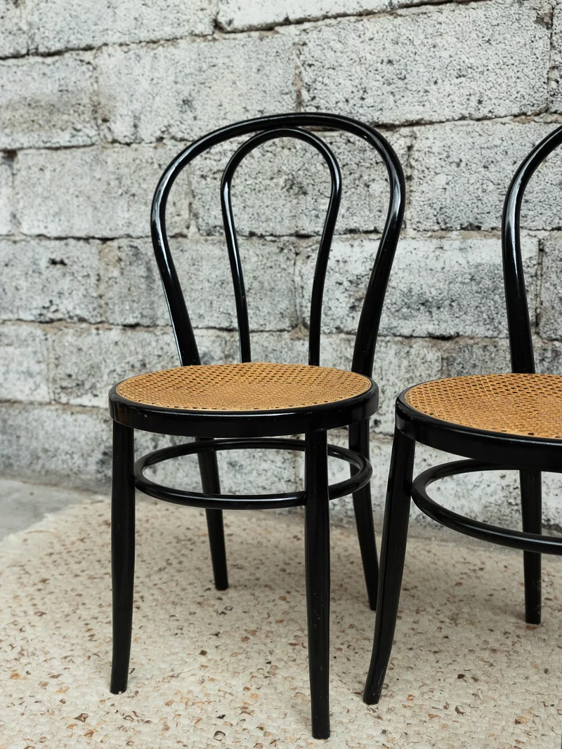 Claude, la paire de chaises esprit Fishel Thonet N°1500