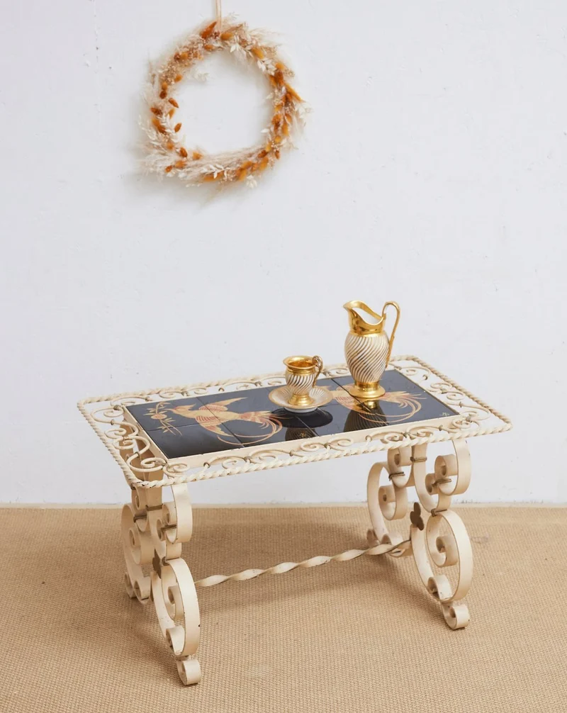 Léonie, la table basse en fer forgé N°1108