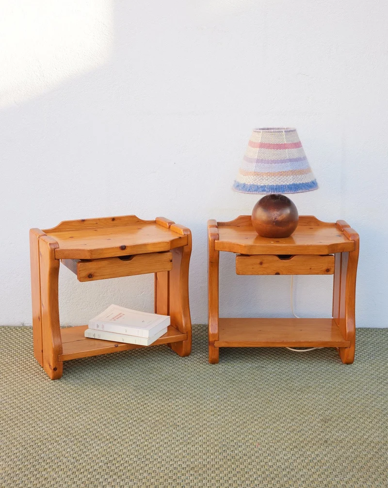 Maïa, la paire de table de chevets en pin N°1583