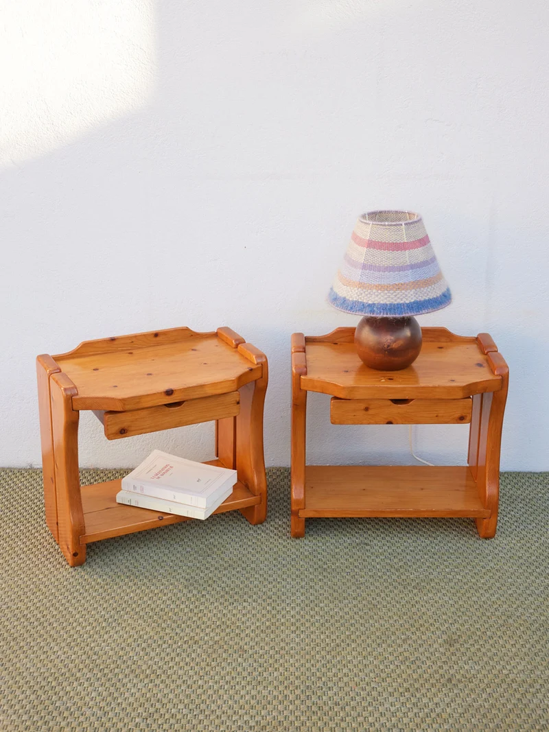 Maïa, la paire de table de chevets en pin N°1583