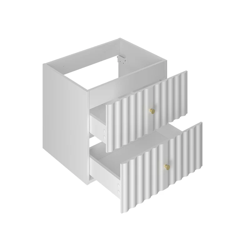 Meuble double vasque encastrée 120cm Izae Blanc