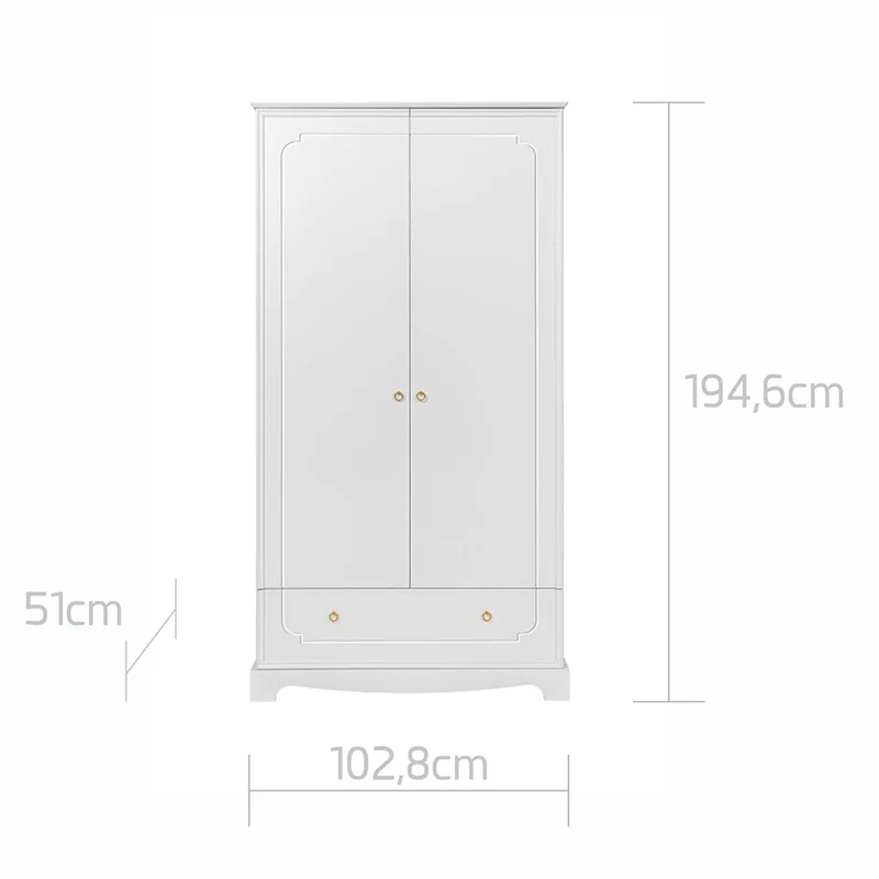 Armoire 2 portes 1 tiroir Bellamy Royal Beige