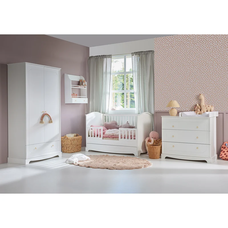 Armoire 2 portes 1 tiroir Bellamy Royal - Blanc